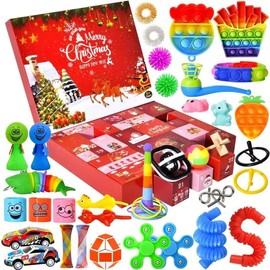 Advent Calendar 2024 Children, 24Days Christmas Countdown Calendar Fidget Toy Gift for Boys