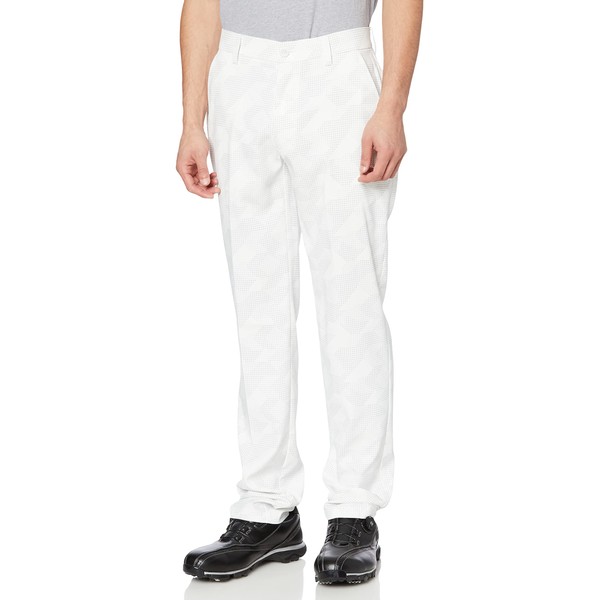 Srixon RGMVJD04 Men's Pants, Sweat Absorbent, Quick Drying, Stretch, Print, Pattern, Golf, WH00 (white)