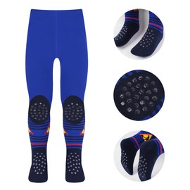 L&K-II Pack of 3 Crawling Tights Baby Girls Boys Tights with ABS Sole Non-Slip Nubs Car Aeroplane Lion Motif 2731, 2731A-3 Series