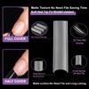 EODCI Gel Nail Tips Tapered Square Nails, 240Pcs Pre Shaped