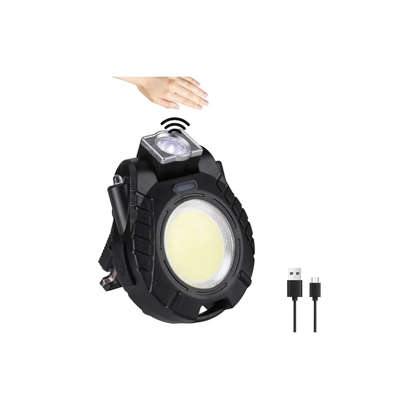 EverBrite COB Keychain Work Light, Mini Rechargeable Magnetic Keychain Light