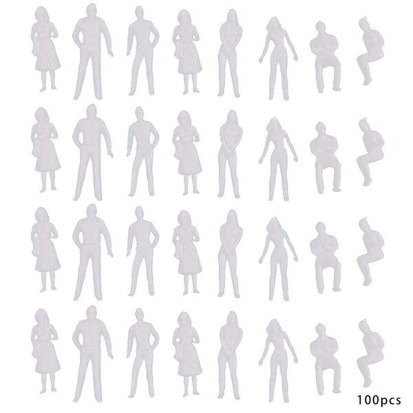 Tiardey 100 Pieces 1:50 Model Railway People Passengers Mini People