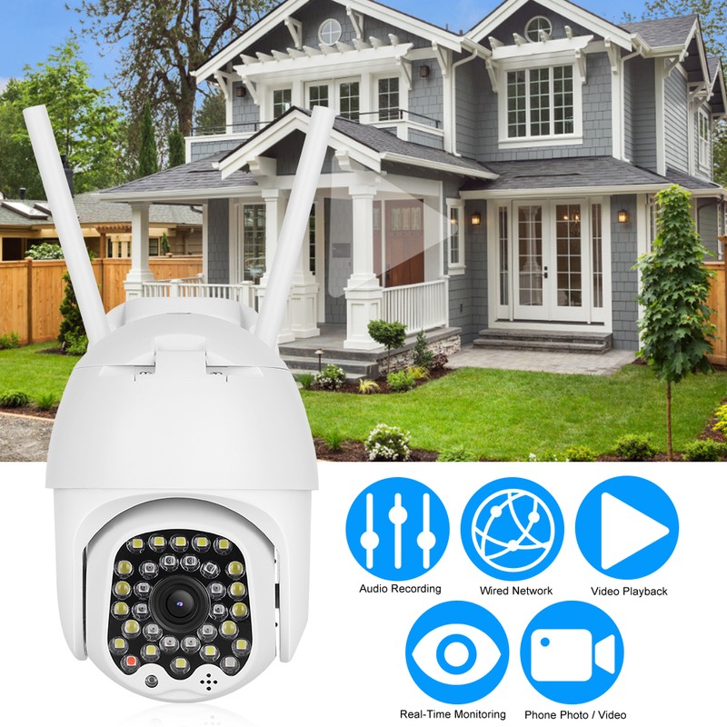 1080P HD Dome Camera Waterproof Outdoor WiFi CCTV with 32