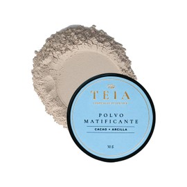 TEIA COSMETICOS Polvo Matificante Translúcido Fijador - 100 ingredientes naturales - Libre de talco - 30 gr