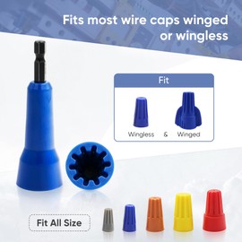 Wire Nut Twister,LISTENJIALE Wire Twister Tool for Drill and Wire Connector Driver with 1/4" Chuck(Blue)