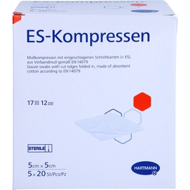 ES Compresses Sterile 5 x 5 cm Pack of 5 x 20