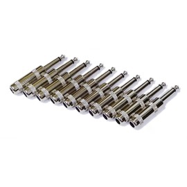 Switchcraft Mono Phone Plug, Shield, #280 Type, Our Original Product, S-Shaped, Straight Type, Set of 10, For Guitar Shield Cables