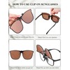 Frienda 3 Pares Gafas de Sol Polarizadas con Clip Grandes