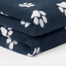 OHS Dog Blanket, Comfy Fleece Blankets for Pets Cats Sofa Cover Throw Dog Blankets Washable Warm Soft Fluffy Pet Blankets for Dogs, Navy Blue 120cm x 150cm