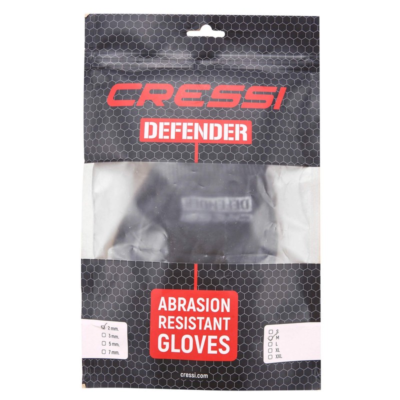 Cressi Defender Gloves Black 2 mm - Protective Gloves for