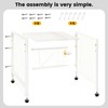 Kaixin Rabbit Extensible Microwave Oven Stand, Adjustable Metal Storage Shelf,