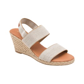 André Assous Allison Wedge, Beige Linen, 10