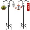 XDW-GIFTS Double Shepherds Hooks for Outdoor, 2-Pack Heavy Duty Garden