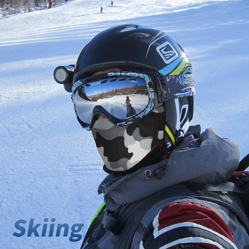 YESLIFE Grey Balaclava Ski Mask for Men and Women, Winter