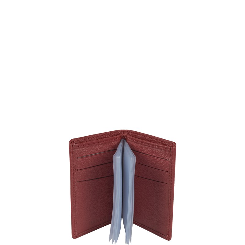 BEMON Enzo Leather Card Holder, darkred, Leather Card Holder Bemon