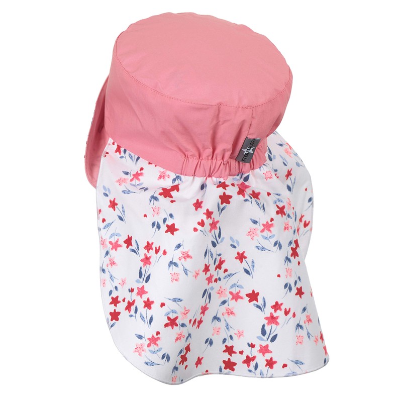 Sterntaler Girls' Hat with Neck Protection Hat, Red (Light Red