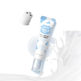 AKARY ARAKY Milk Eye Cream for Dark Circles and Puffiness, Hydrating Triple-roller Eye Serum, Improve Skin Elasticity, Intense Moisturizing Dullness, Dryness, Reduce Fine Lines, Skin Care Cream 0.51 oz