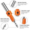 5Pcs Quick Change 8mm Adjustable Countersink Drill Bit Set with