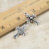 TierraCast 2 Silver Fleur-de-Lis Cross Pendants - DIY Bridal Keepsake