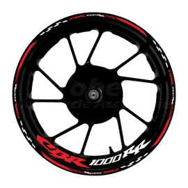 CBR 17 inch Wheel Rim Stickers Decals Tape Compatible with CBR1000RR 2004-2025 Motorcycle Reflective Rim Tapes Sticker Stripe(Red)