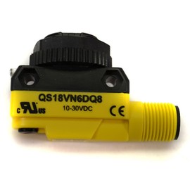 BANNER ENGINEERING QS18VN6DQ8 (66459), 10-30 VDC, 450 MM Range, Diffuse, M12 Integral QD, NPN, PHOTOELECTRIC Sensor