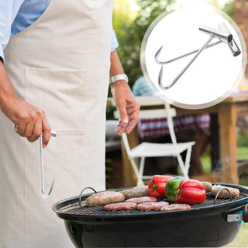 GUOYOU 2 Pieces Duct Lid Lifter, Stainless Steel Channel Hook,