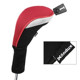 Andux Golf Driver Cap Head Long Wood Pole Cap Cover Golf Driver Headcover (Red) MT/MG30-1
