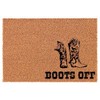 Welcome Doormat Coco Coir Door Mat Gift Boots Off CORNER