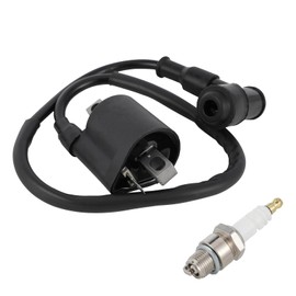 BAOUFF Ignition Coil Spark Plug for PW50,Motorcycle Ignition Coil and Spark Plug Kit for Mini Dirt Bike PW 50 1981-2024