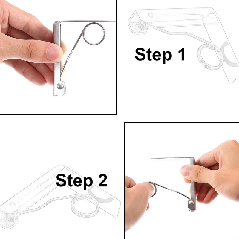 AIMALL 6pcs Stainless Steel Tablecloth Clip, 2.87x2.4x0.67in, High Strength Elastic