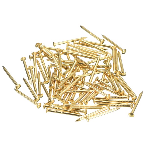 sourcing map 280Pcs Small Tiny Nails 1.2x15mm(DXL) Tiny Brass Nails