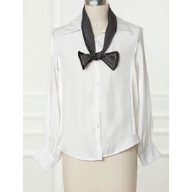 Allegra K Neckerchief Ribbon Scarf, Rectangle, Thin Strap, Hair Ornament, Bag Decoration, Long, Office, Women's, Black