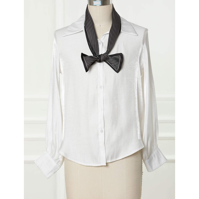 Allegra K Neckerchief Ribbon Scarf, Rectangle, Thin Strap, Hair Ornament,