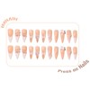 IMRAIN Long Press on Nails Stiletto Fake Nails White French