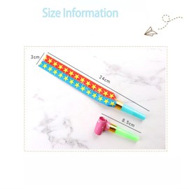 GIUSOBG Pack of 30 Multicoloured Party Blowers, Colourful Party Horns, Noisemaker Musical Blowouts for Wedding, Birthday, Children's Party, Graduation, New Year Parties, Random Colour