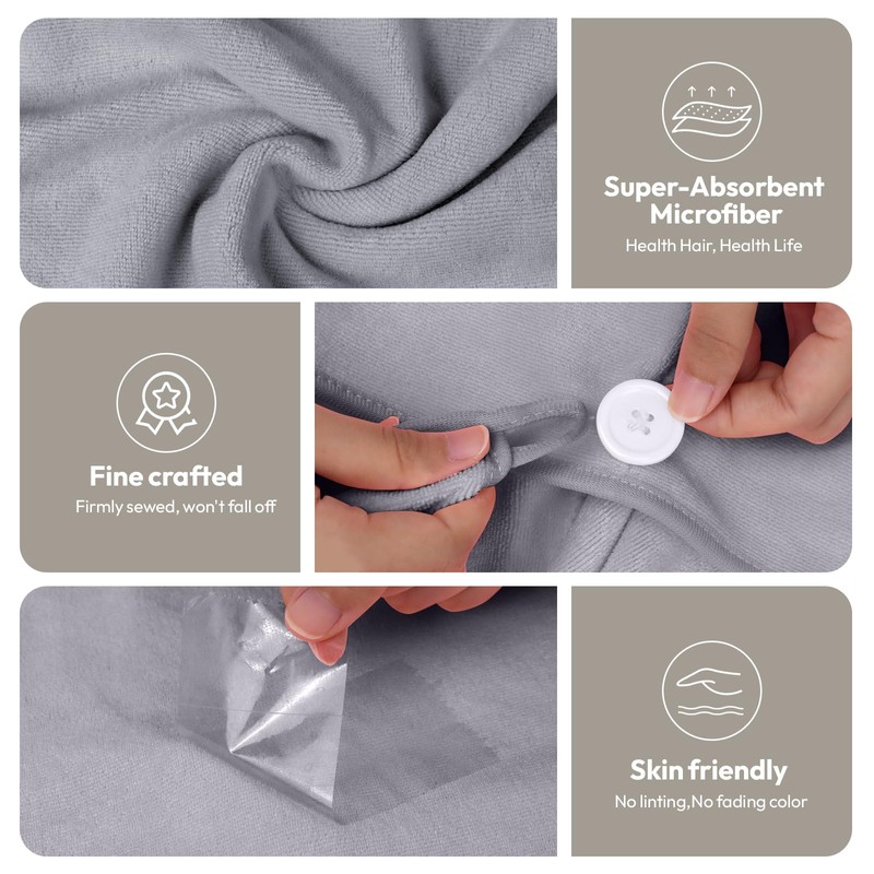 GEN'C BÉAUTY Microfiber Hair Towel Dry Hair Towel Wrap Quick