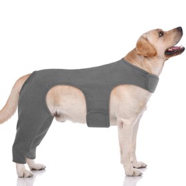 Hjyokuso Recovery Suit for Dogs, Surgery Leg Protection, Lick Sleeve for Rear Leg, Elbow Protector, Prevents Licking and Biting, Avoids Wound Infection - XL