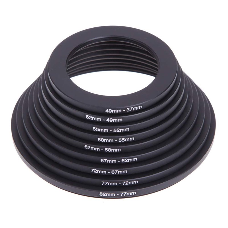 DASNTERED 18 Pieces Filter Ring Adapter Set, Camera Lens Filter