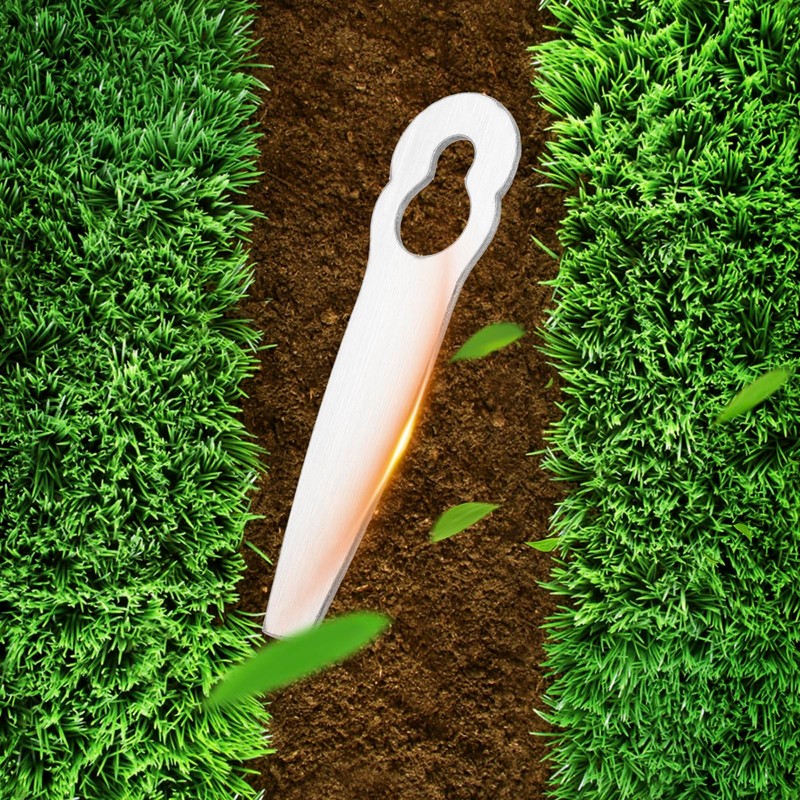 FUNFANG 10Pcs Machine Trimming Blades Replacement Stainless Steel Trimmer Grass