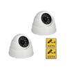BW 2pcs Dummy Fake Surveillance Security CCTV Dome Camera With