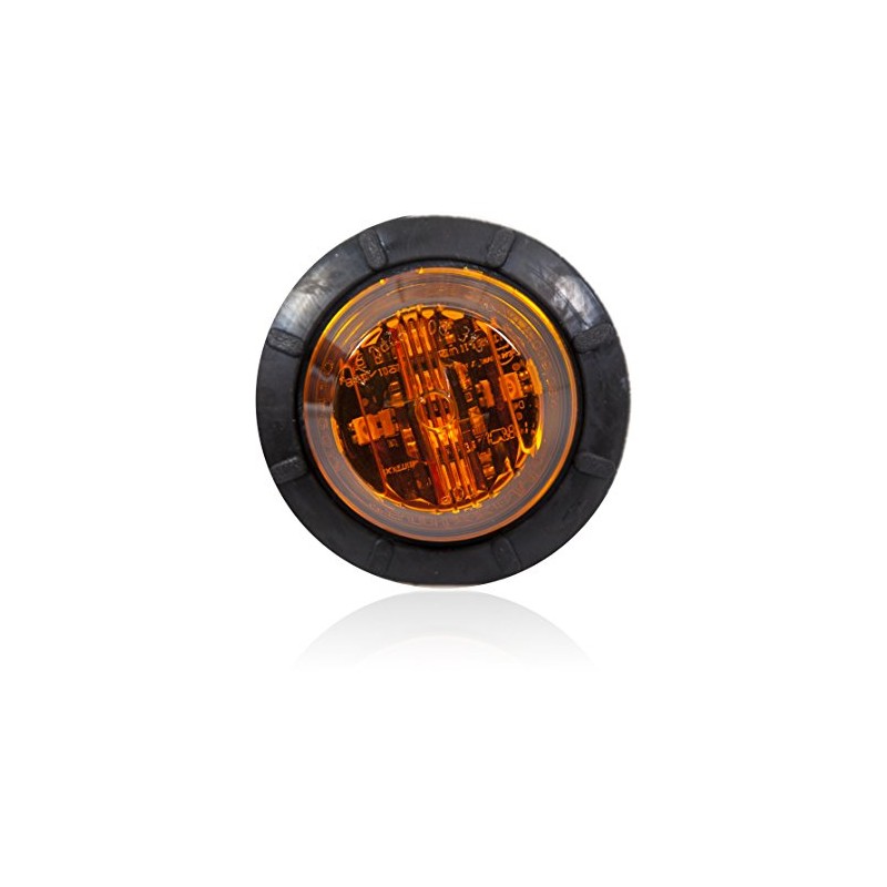 Maxxima M09410Y Amber 1-1/4" Round LED Low-Profile Clearance Marker Light