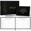 In Loving Memory Funeral Guest Book with Table Sign, Pen