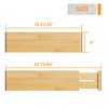 BAMEOS 4" High Drawer Dividers Bamboo Separators Organization Expandable Organizers