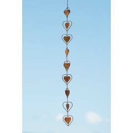 Ancient Graffiti Flamed Heart Hanging Ornament, 4 by 4 by 48-Inch