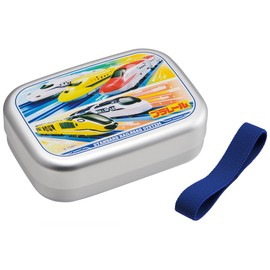 Skater (Skater) Aluminum Lunch Box for Kids 370ml, Thermal Insulation Compatible, with Lunch Belt, Made in Japan, Plarail 24, for Boys, ALB5NV-A