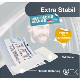 TK Group Timo Klingler Set of 2 Parking Permit Holder Clips, Windscreen Holder for Parking Permit, Note Holder for Cars