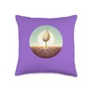 Sprouting Seed Growing Deep Roots Throw Pillow