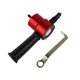 Sheet Metal Nibbler Cutter SENRISE Double Head Nibbler Cutter 360 Degree Adjustable Drill Attachment with Wrench for Repair and Maintenance (Red)