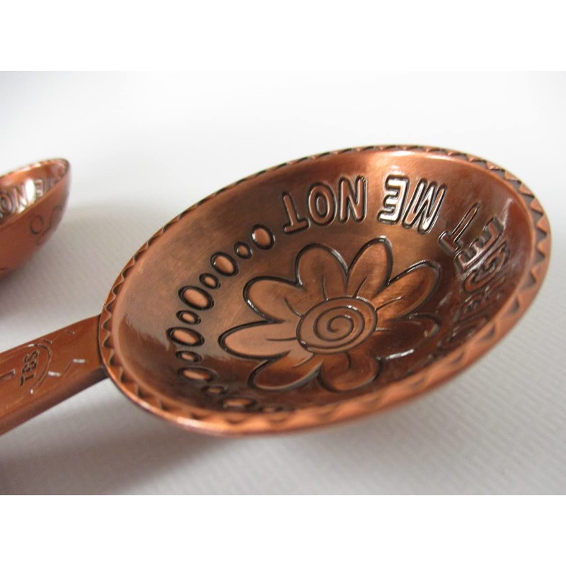 Alaska Forget Me Not Stainless Steel Measuring Spoons (Copper)