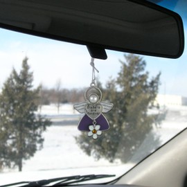 BANBERRY DESIGNS Sisters are Forever Christmas Ornament - Angel with Flower Charm - Sister Keepsake Gifts